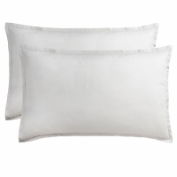 Biancoperla Aurora Lot De 2 Taies D'Oreiller, Huître