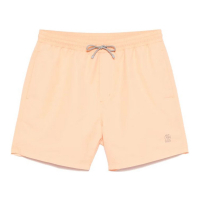 Brunello Cucinelli Short de bain 'Logo-Embroidered' pour Hommes