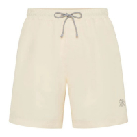 Brunello Cucinelli Short de bain 'Logo-Print' pour Hommes