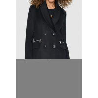 Karl Lagerfeld Paris 'Double Breasted Shawl Collar Coat' pour Femmes