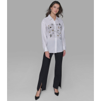 Karl Lagerfeld Paris 'Whimsy White Poplin Shirt' pour Femmes