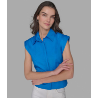 Karl Lagerfeld Paris 'Sleeveless Poplin Shirt' pour Femmes