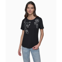 Karl Lagerfeld Paris 'Floral Logo Tee' pour Femmes