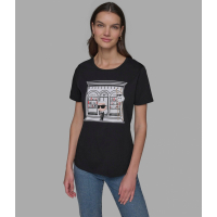 Karl Lagerfeld Paris 'Bookstore Karl Logo Tee' pour Femmes