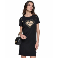 Karl Lagerfeld Paris 'Embellished Heart T-Shirt Dress' pour Femmes