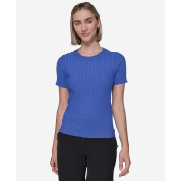 Karl Lagerfeld Paris 'Ribbed Short-Sleeve Sweater' pour Femmes