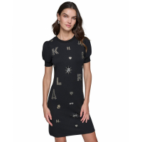 Karl Lagerfeld Paris 'Embellished-Logo Dress' pour Femmes