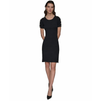 Karl Lagerfeld Paris 'Ribbed Embellished-Button Dress' pour Femmes