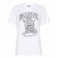 Ganni Women's 'Leopard' T-Shirt