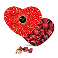 Maxim's Boîte métal coeur | chocolat au lait tendre nougat