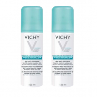 Vichy '48H Anti-Perspirant Aerosol, Anti Yellow And White Streaks' Deodorant - 125 ml, 2 Pieces