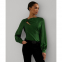 Women's 'Cutout Charmeuse' Long Sleeve Blouse