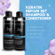 'Keratin Repair & Nourish' Shampoo & Conditioner - 300 ml, 2 Pieces