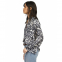 'Printed Button-Front Flare-Sleeve' Langärmelige Bluse für Damen