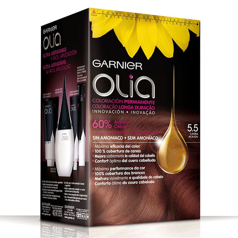 Couleur permanente 'Olia' - 5.5 Châtain Clair Acajou 4 Pièces