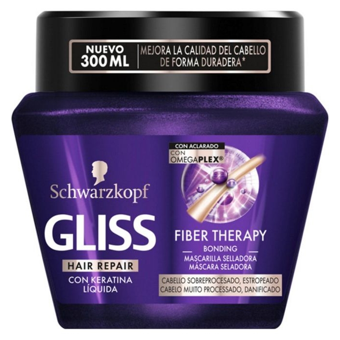 Masque capillaire 'Gliss Fiber Therapy Keratin' - 300 ml