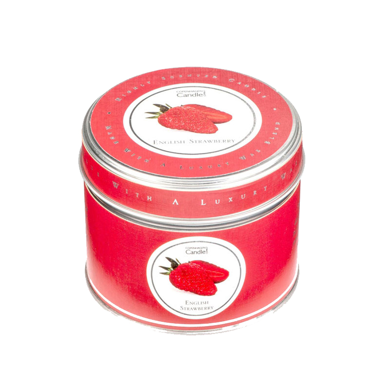 Copenhagen Candles - Bougie ''Signature'' en pot English Strawberry 32H
