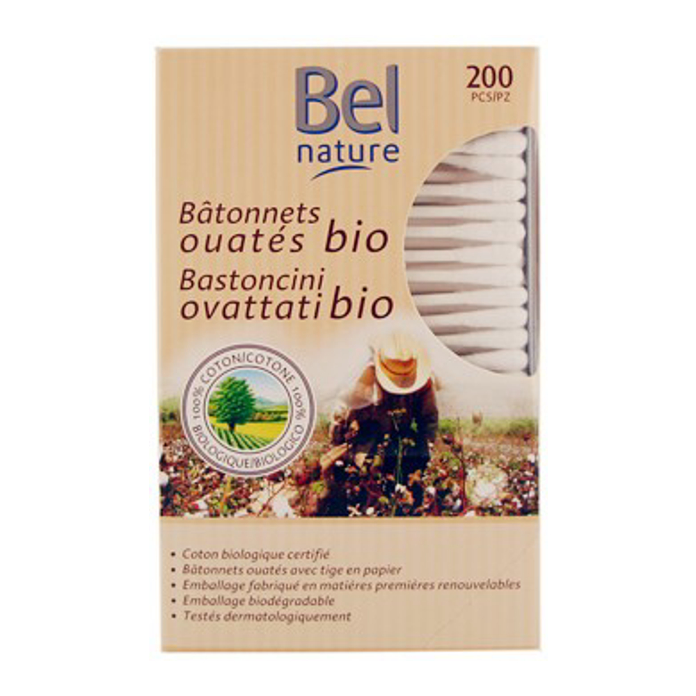 'Nature Ecocert Bio' Cotton Buds - 200 Pieces