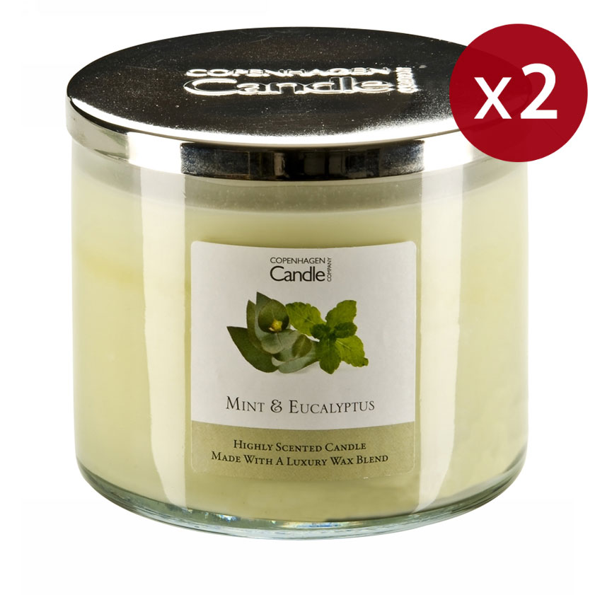 Copenhagen Candles - Bougies 'Signature' en bocal Mint & Eucalyptus 400ml