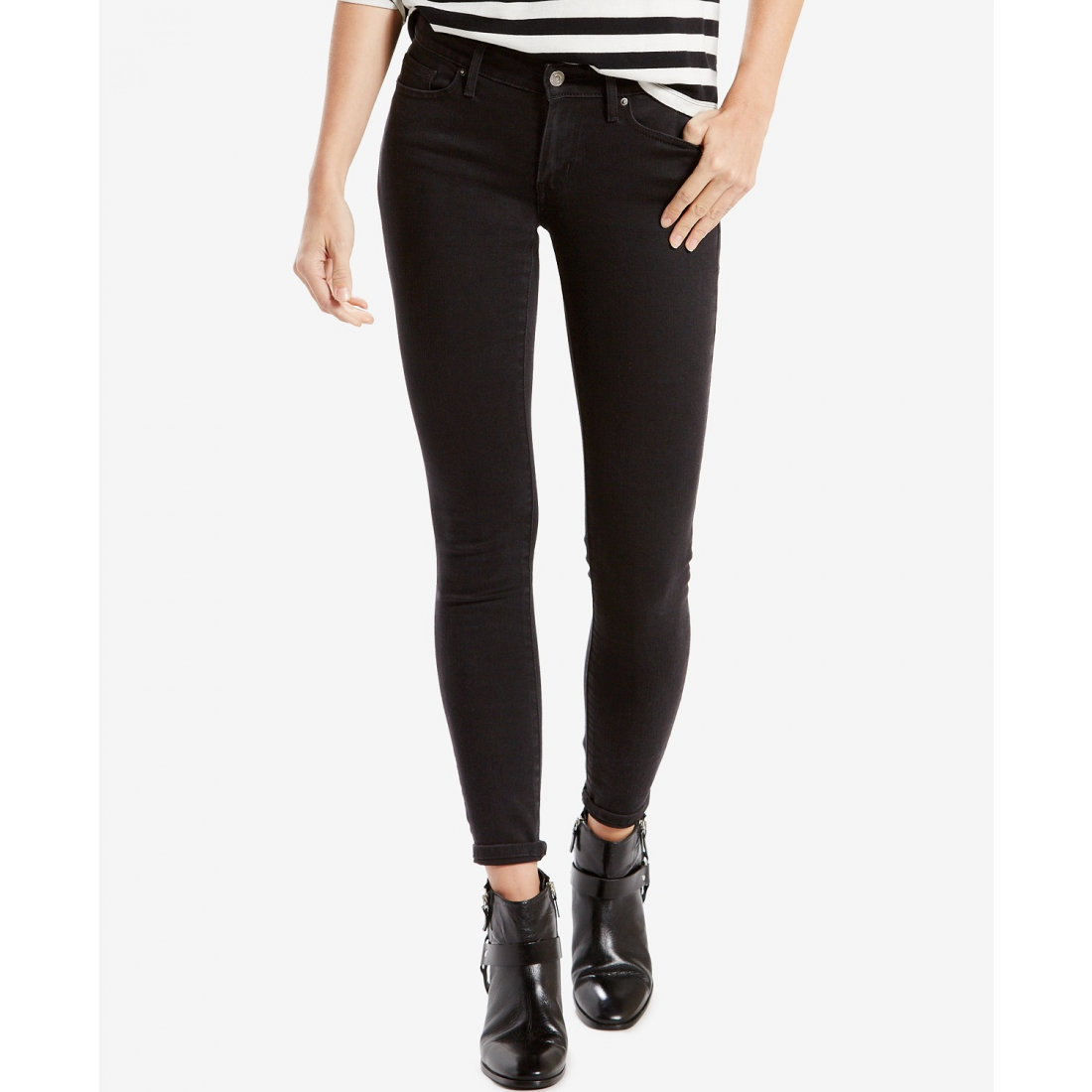 Women's '711 Mid Rise Stretch' Skinny Jeans