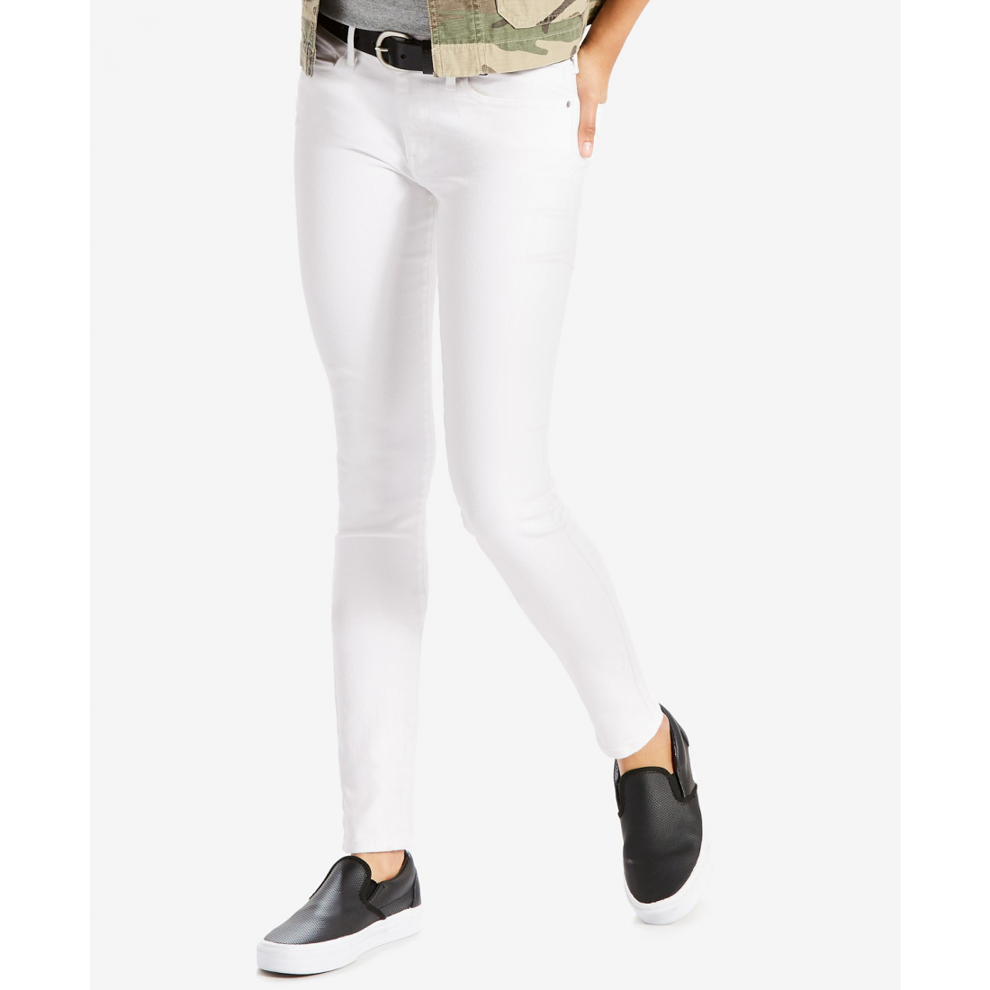 Women's '711 Mid Rise Stretch' Skinny Jeans