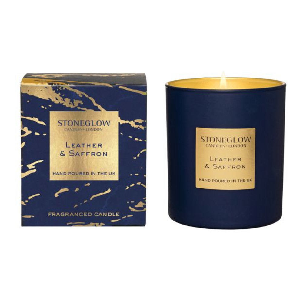 Bougie parfumée 'Leather & Saffron' - 220 g