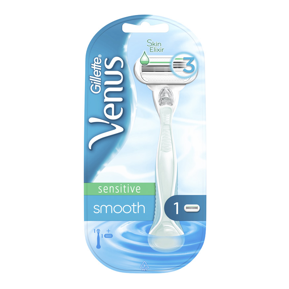 'Venus Smooth Sensitive' Razor + Refill - 3 Units