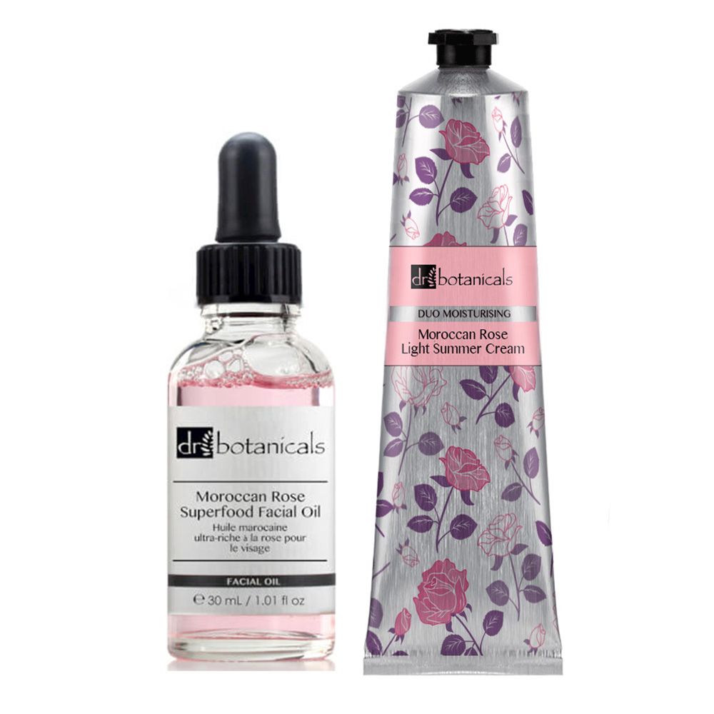 'Rose Flower Collection: Moroccan Rose Oil + Moroccan Rose Summer' Set -  15 ml