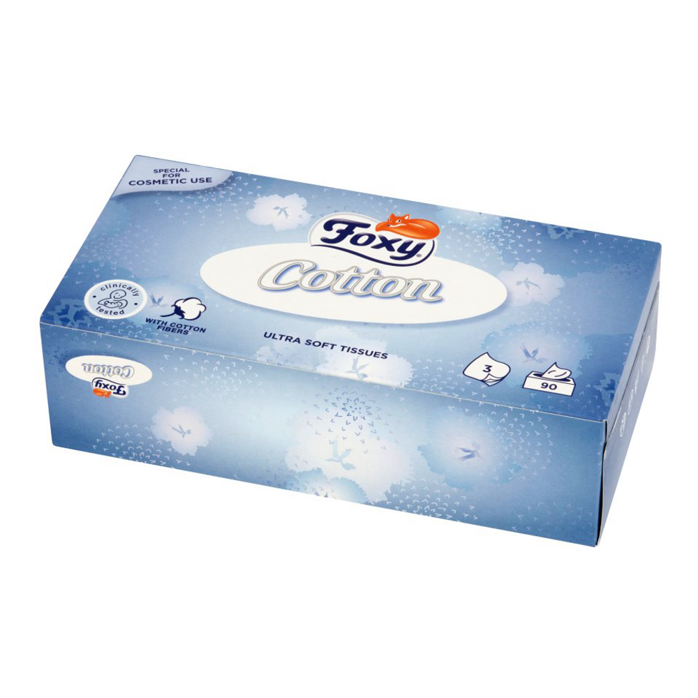 'Facial Cotton' Tissues - 90 Wipes