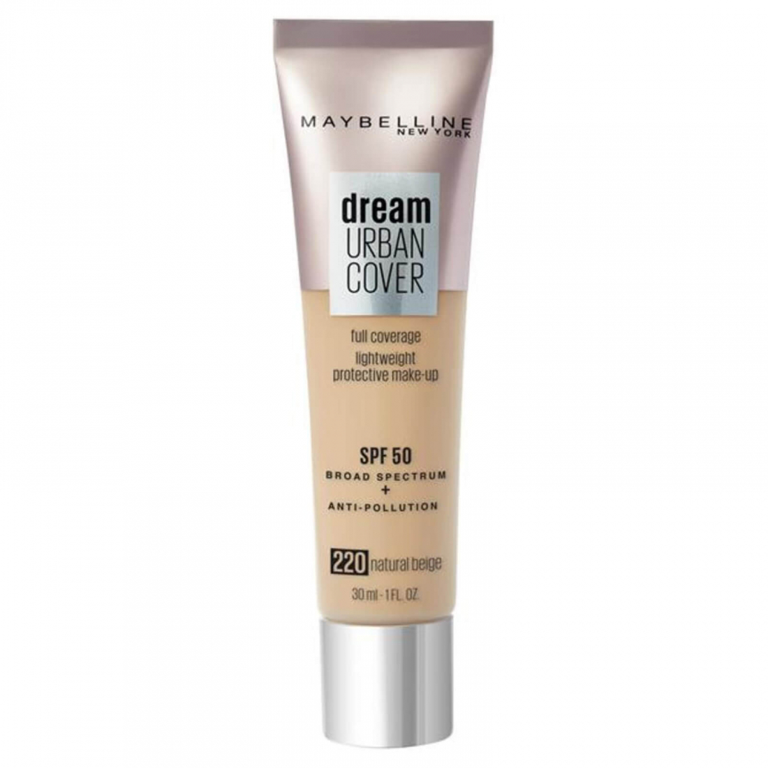 Fond de teint 'Dream Urban Cover Full Coverage Spf50' - 220 Natural Beige 30 ml