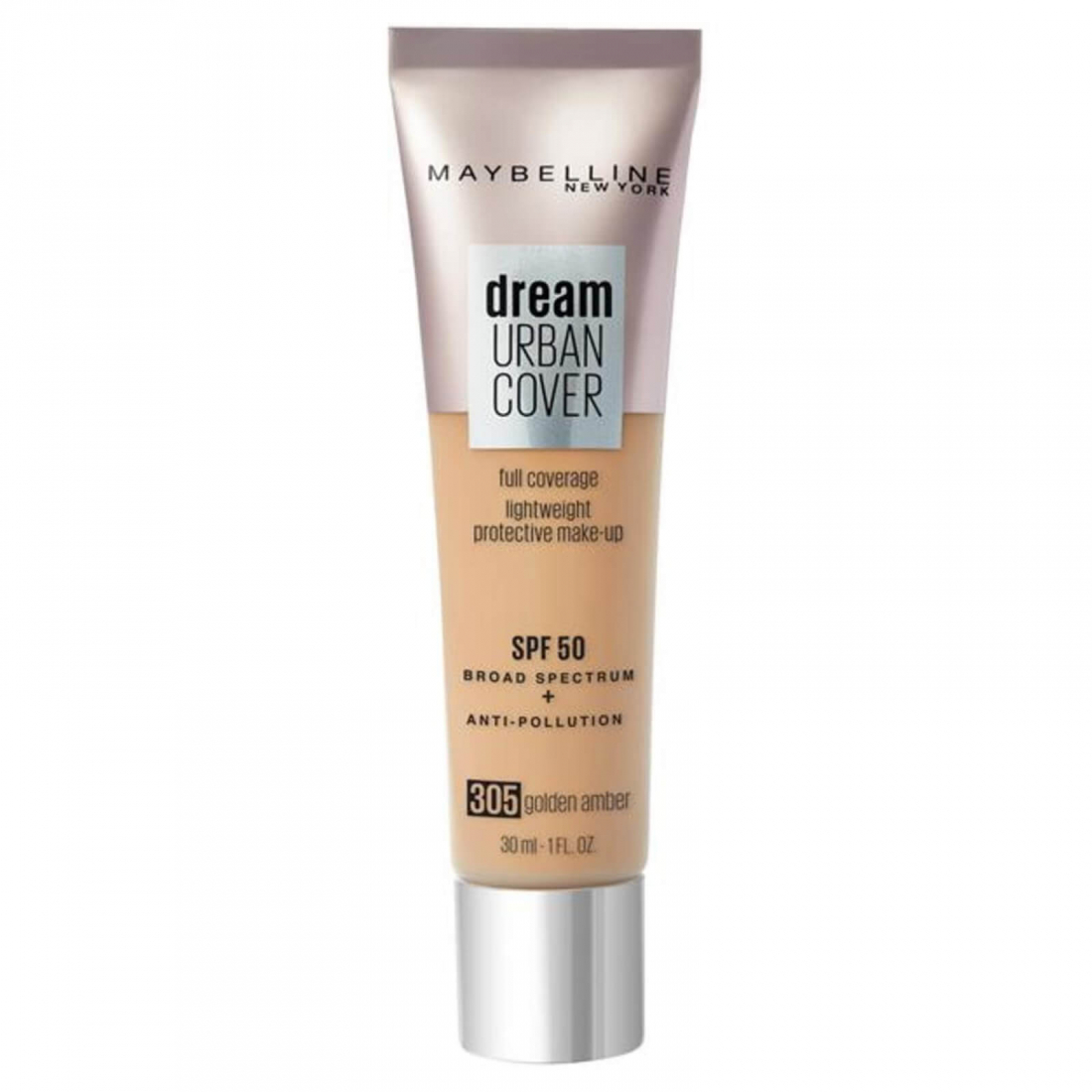 Fond de teint 'Dream Urban Cover Full Coverage SPF 50' - 305 Golden Amber 30 ml