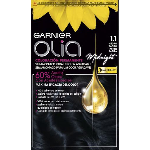 Couleur permanente 'Olia' - 1.10 Black Sapphire 4 Pièces