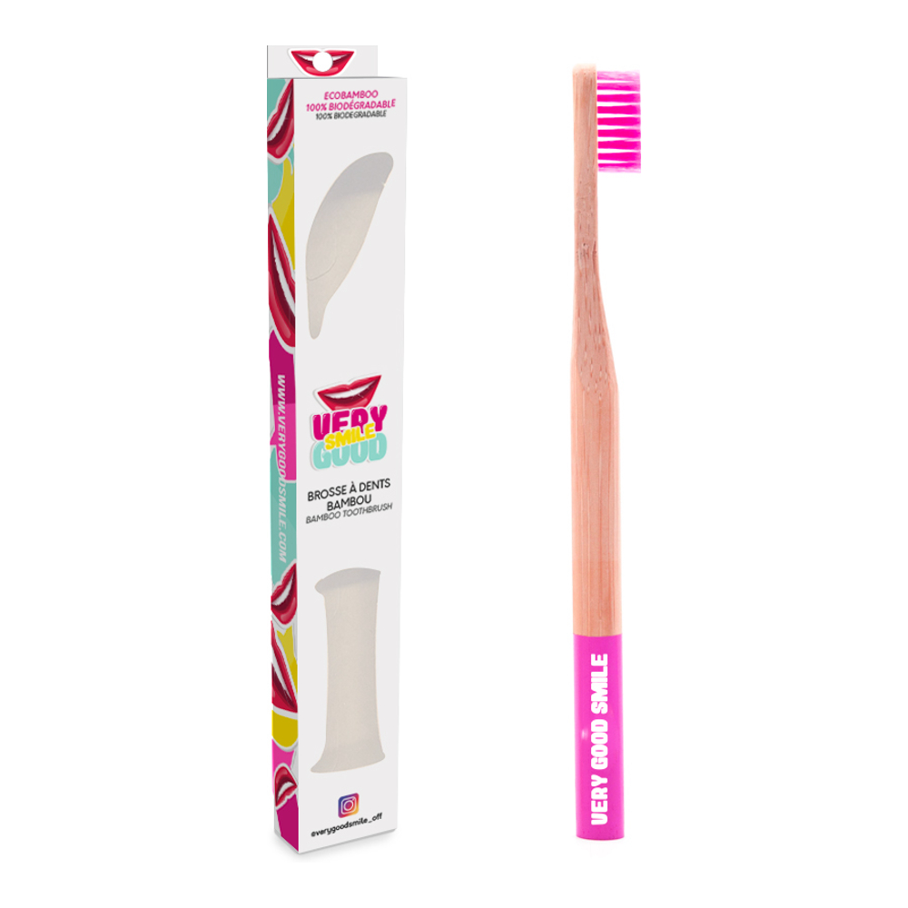 'Bamboo' Toothbrush - Rose Fuschia