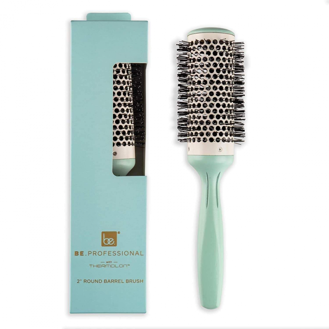 'Boar Bristle' Hair Brush - Light Blue