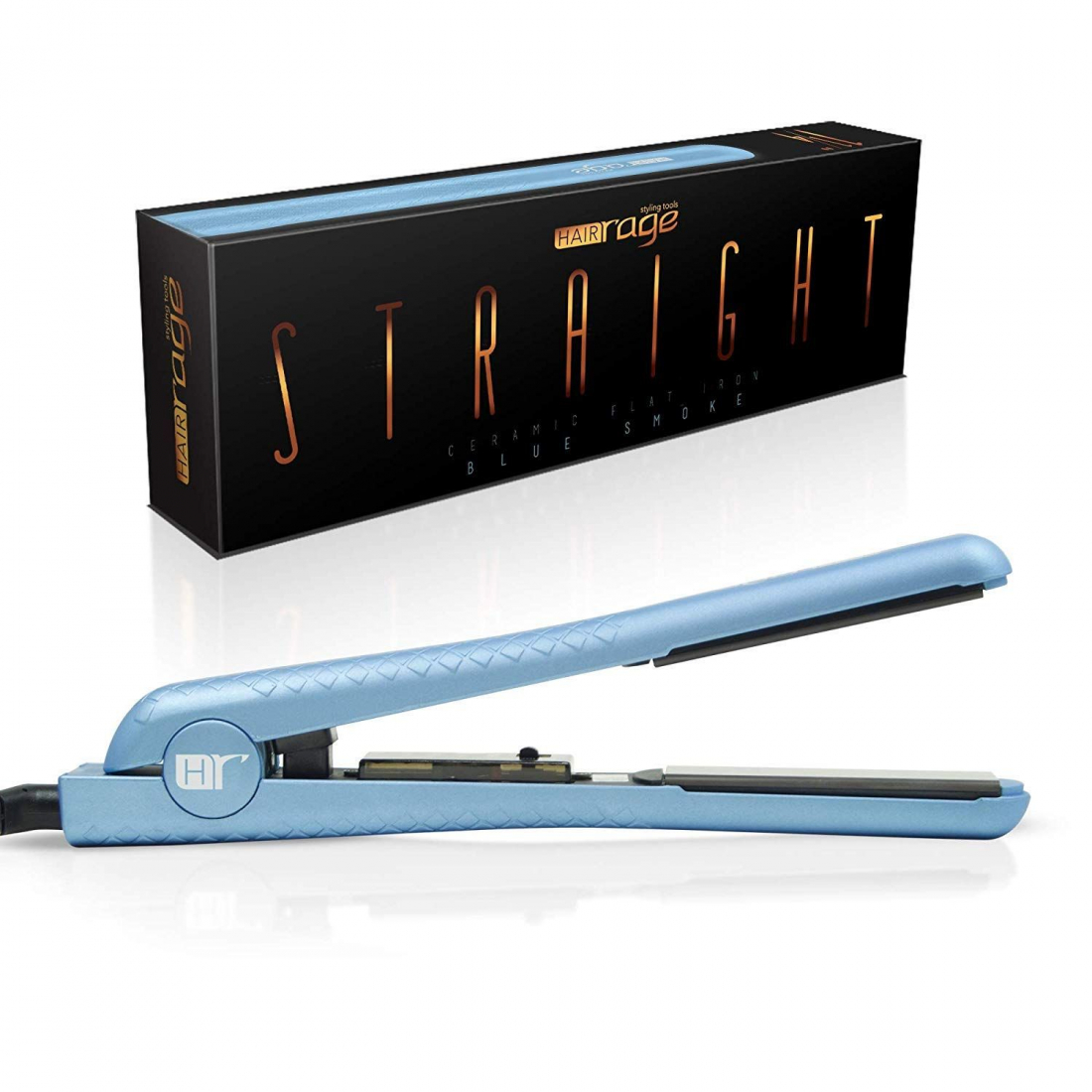 'Straight' Hair Straightener - Blue Smoke 4 cm