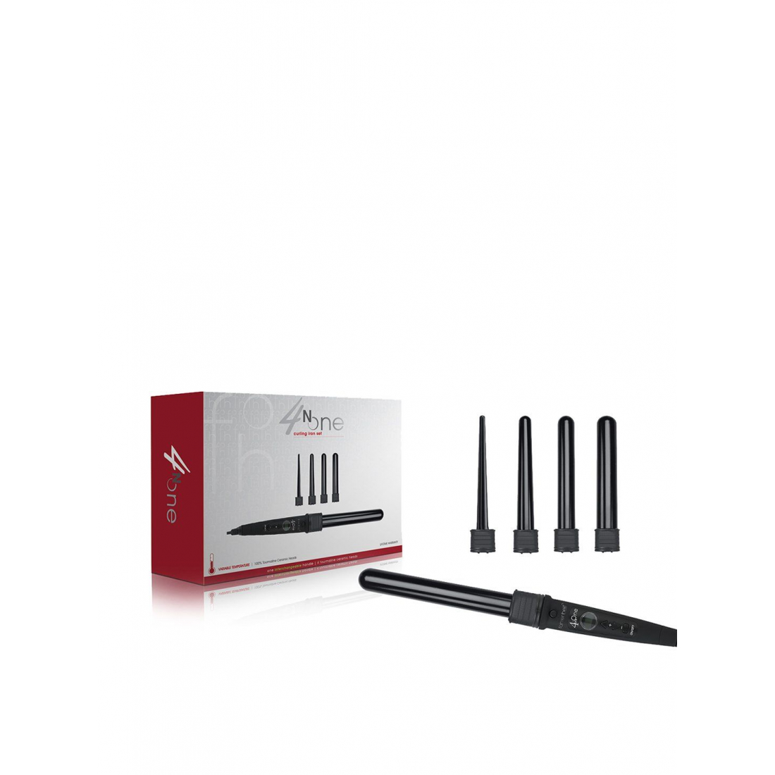 '4-in-1' Hair Styling Set - Black 6 Pieces