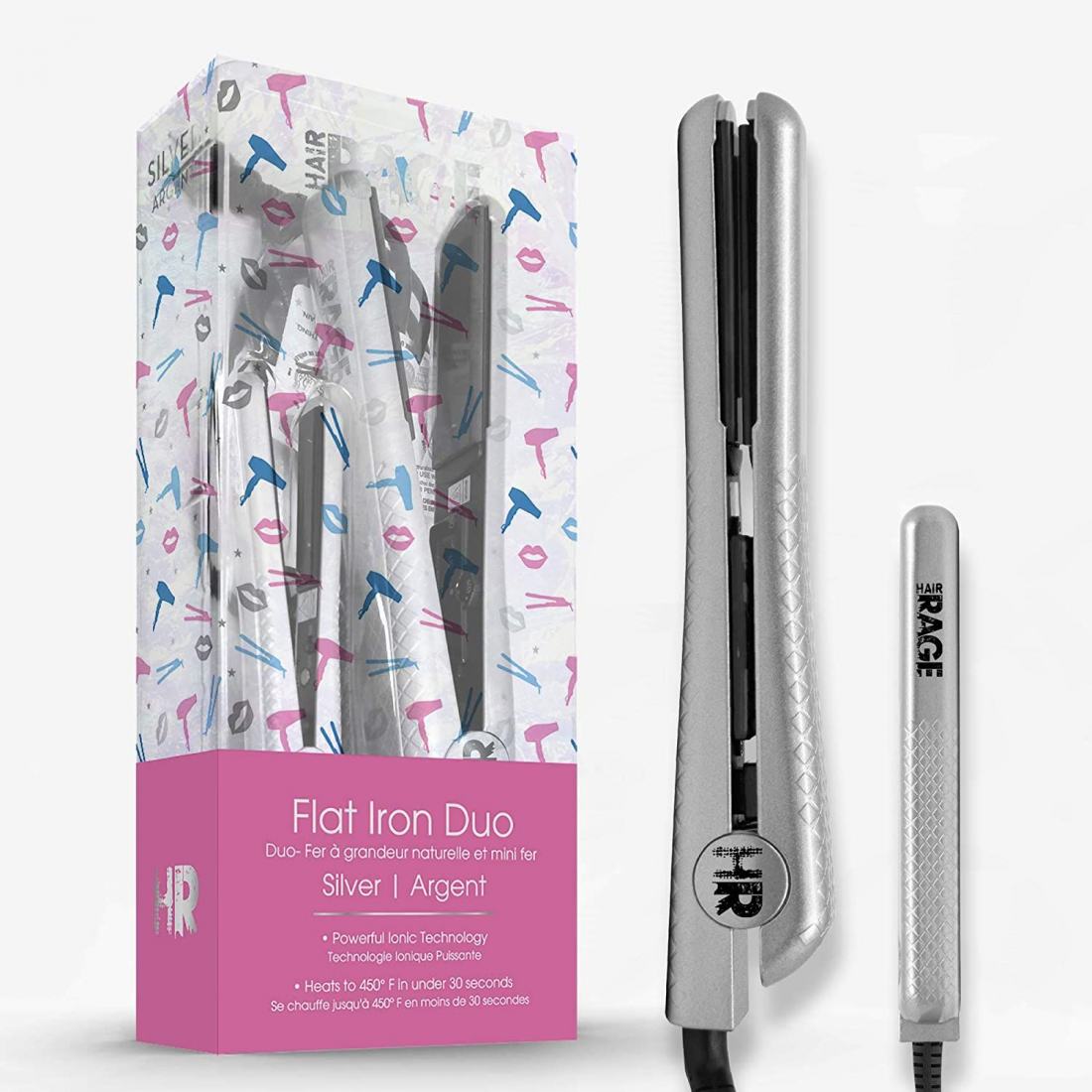 'Glam Duo' Hair Styling Set - Silver 2 Pieces