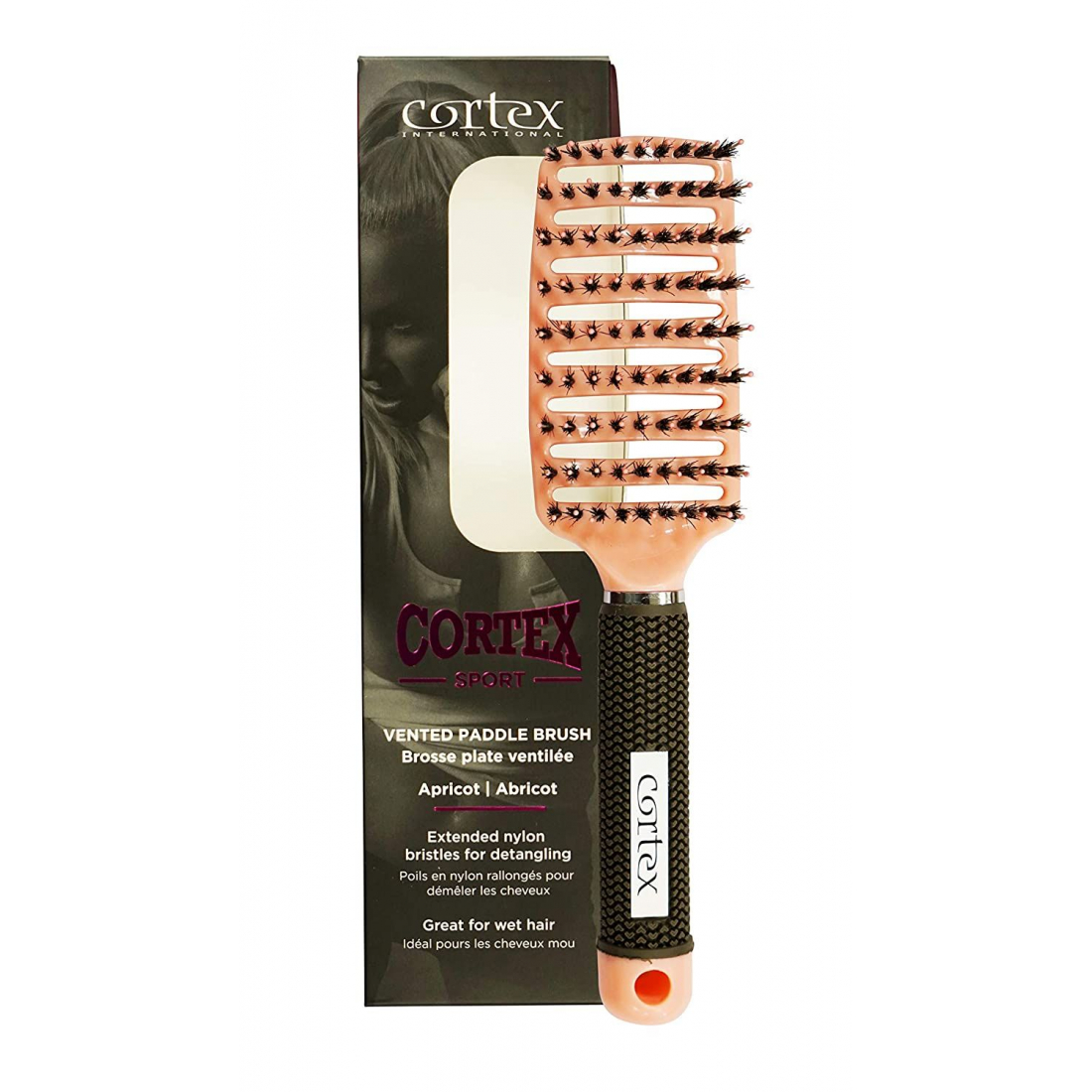 'Sport Vented Detangle' Hair Brush - Apricot