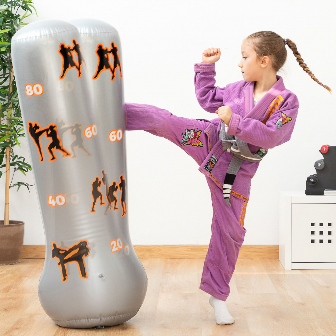 Children'S Inflatable Boxing Punchbag With Stand