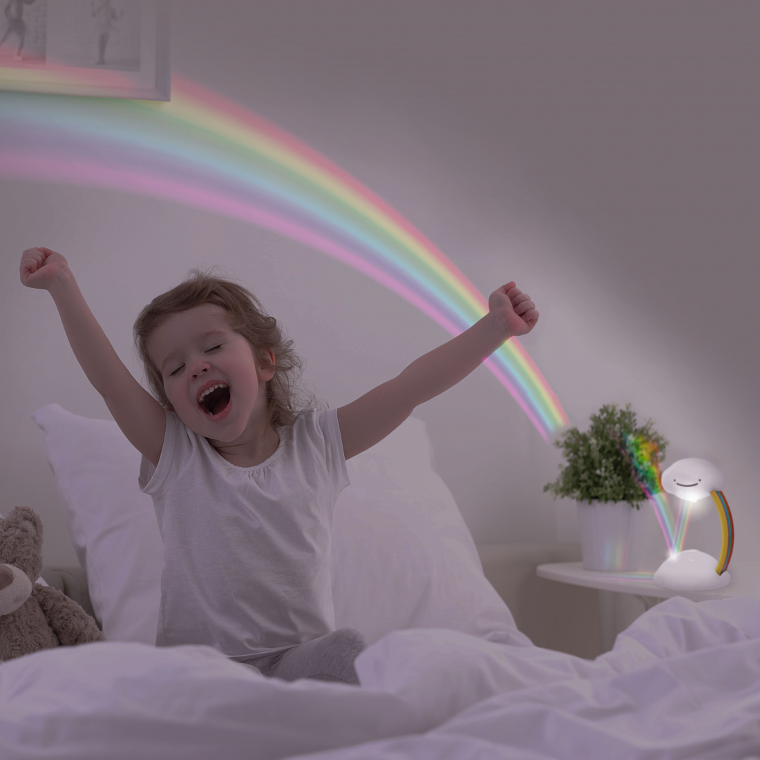 LED-Projektor Regenbogen Wolken Libow