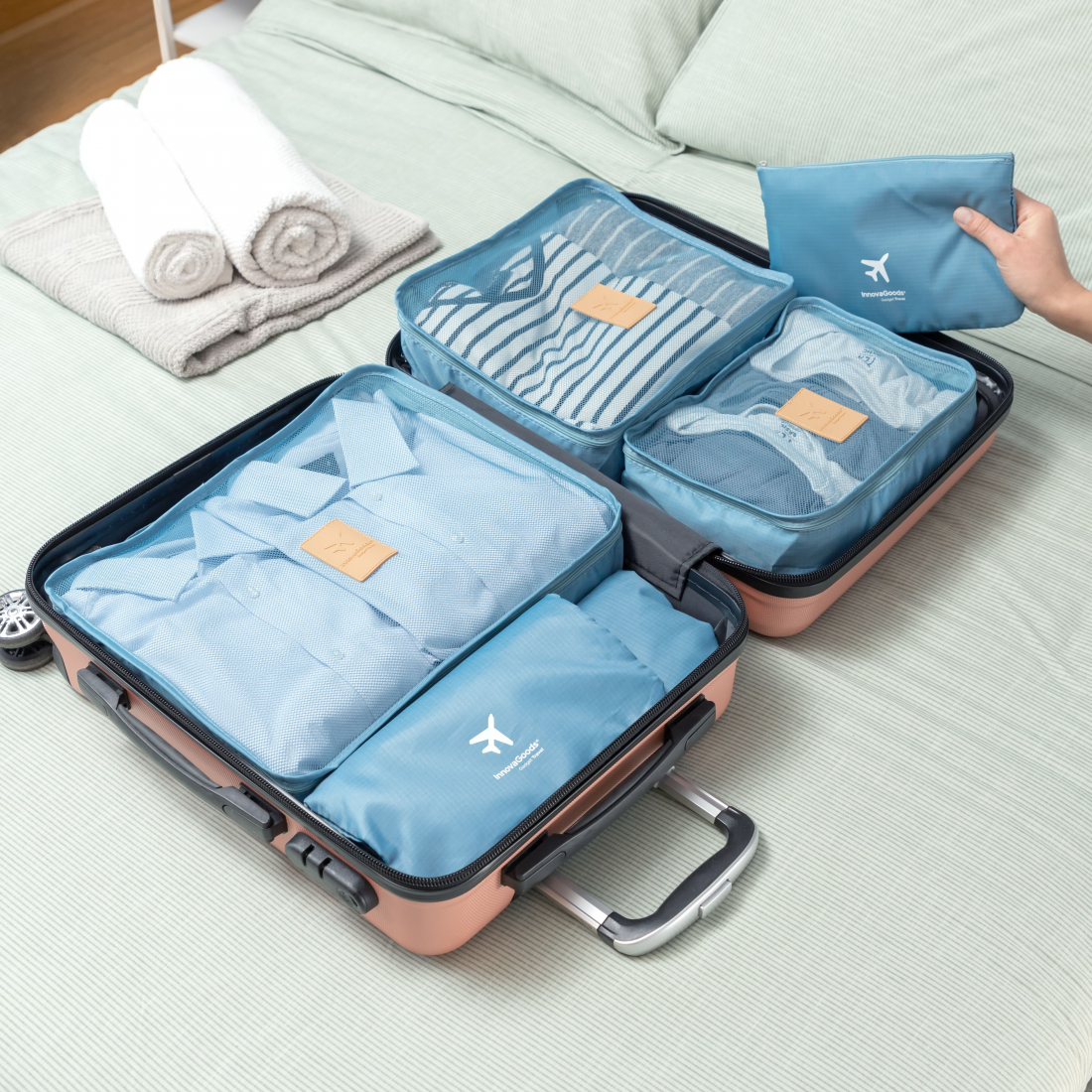 Suitcase Organiser Bag Set Luggan 6 Pieces