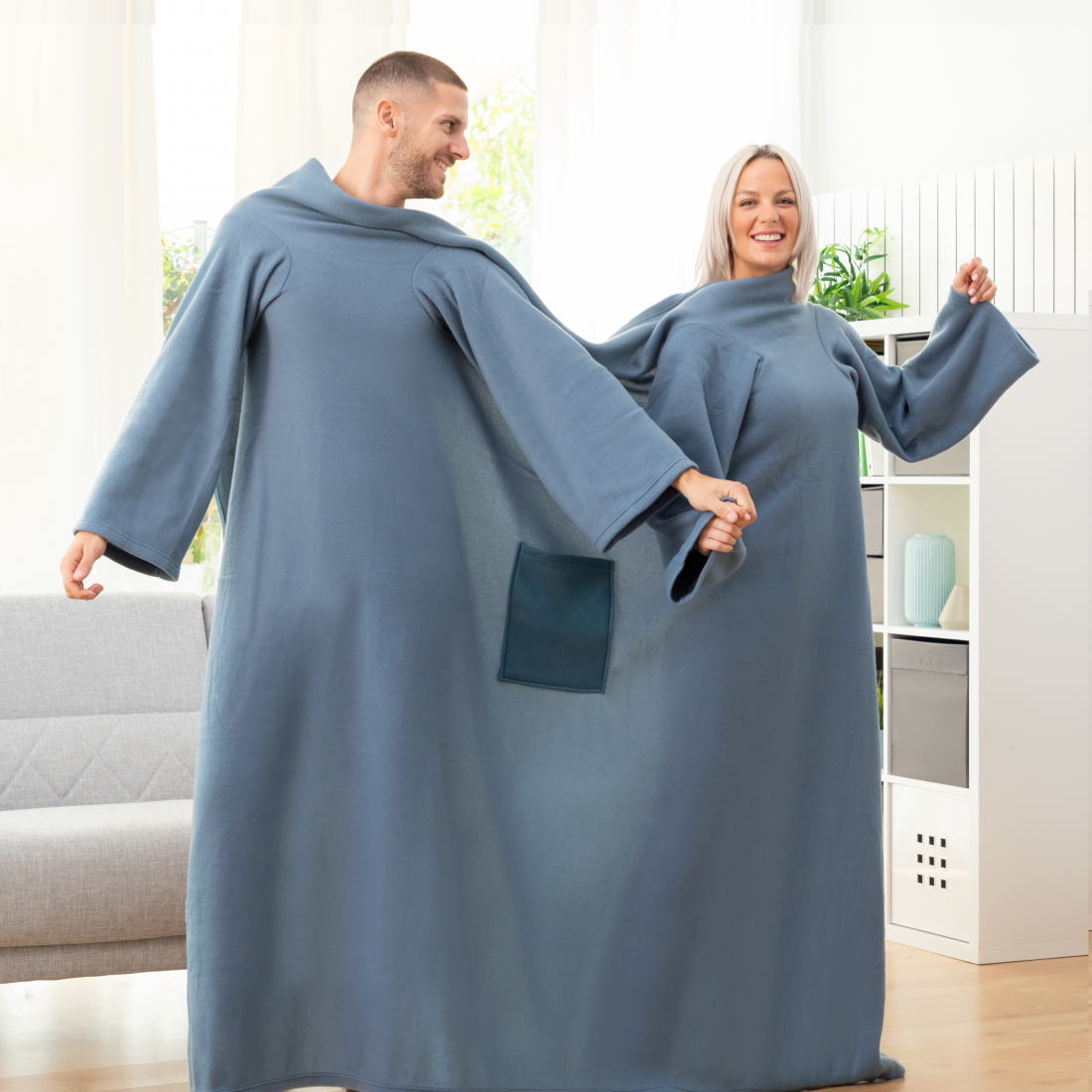 Doppelte Ärmeldecke mit Tasche Doublanket Wellness Relax