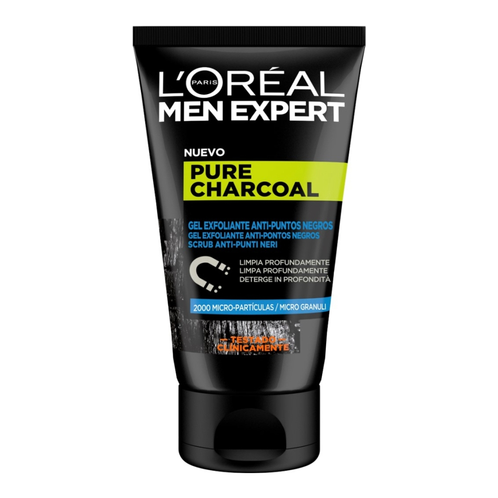 Gel exfoliant 'Men Expert Pure Charcoal Anti-Blackheads' - 100 ml