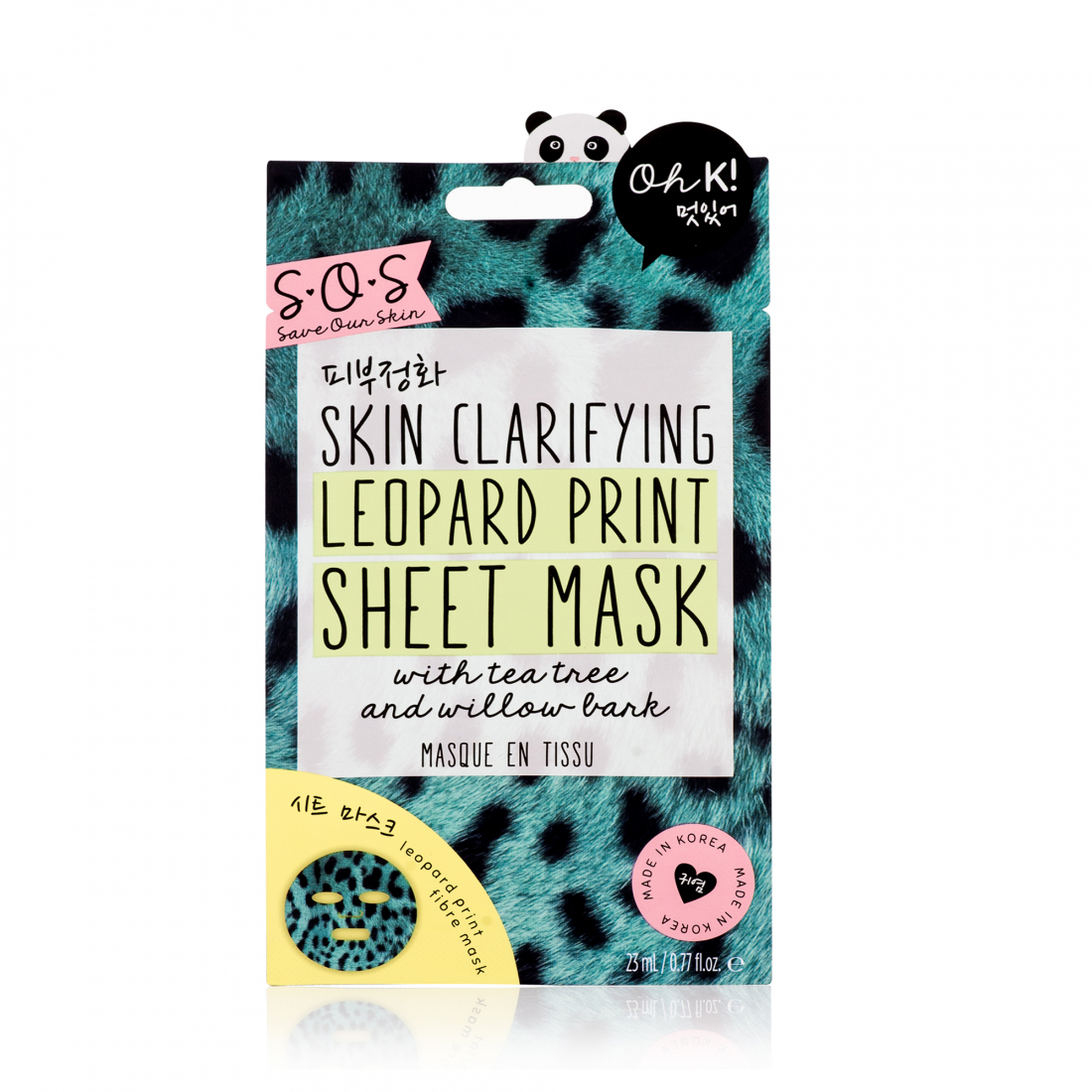'SOS Skin Clarifying Leopard' Gesichtsmaske aus Gewebe - 23 ml