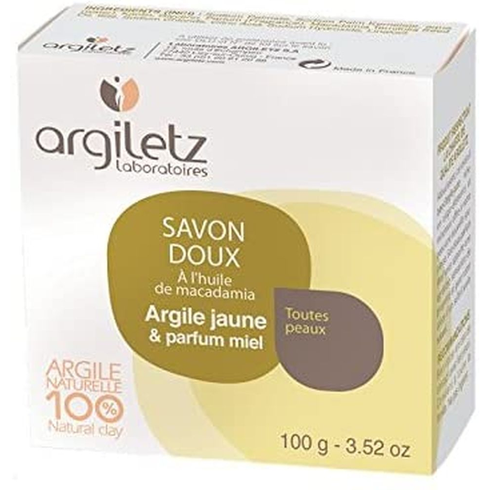 Savon d'argile 'Gentle Honey & Yellow' - 100 g