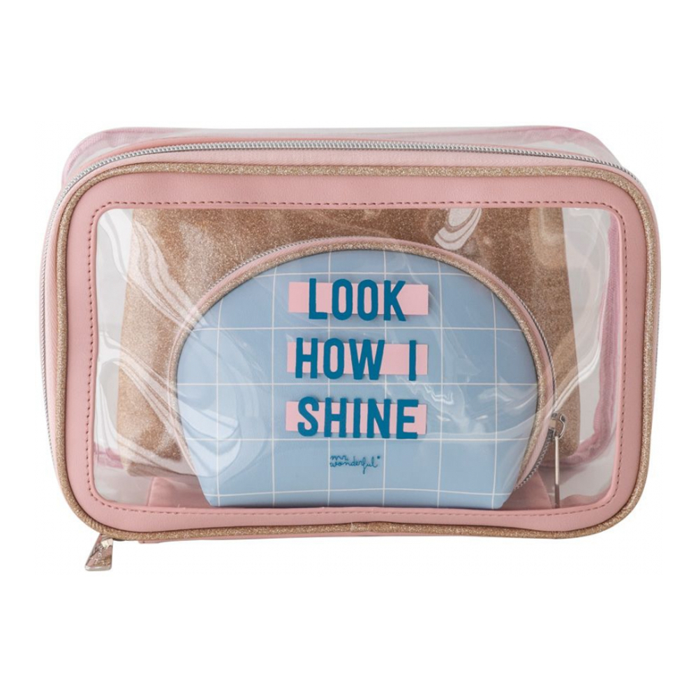 Trousse de toilette 'Look How I Shine!' - 3 Pièces