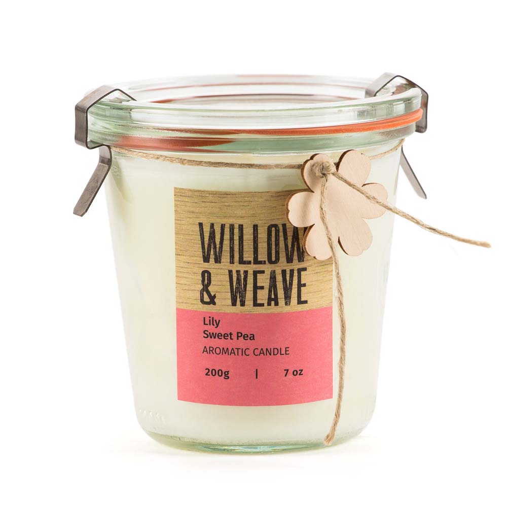 'Lily Sweet Pea Willow & Weave' Scented Candle - 200 g