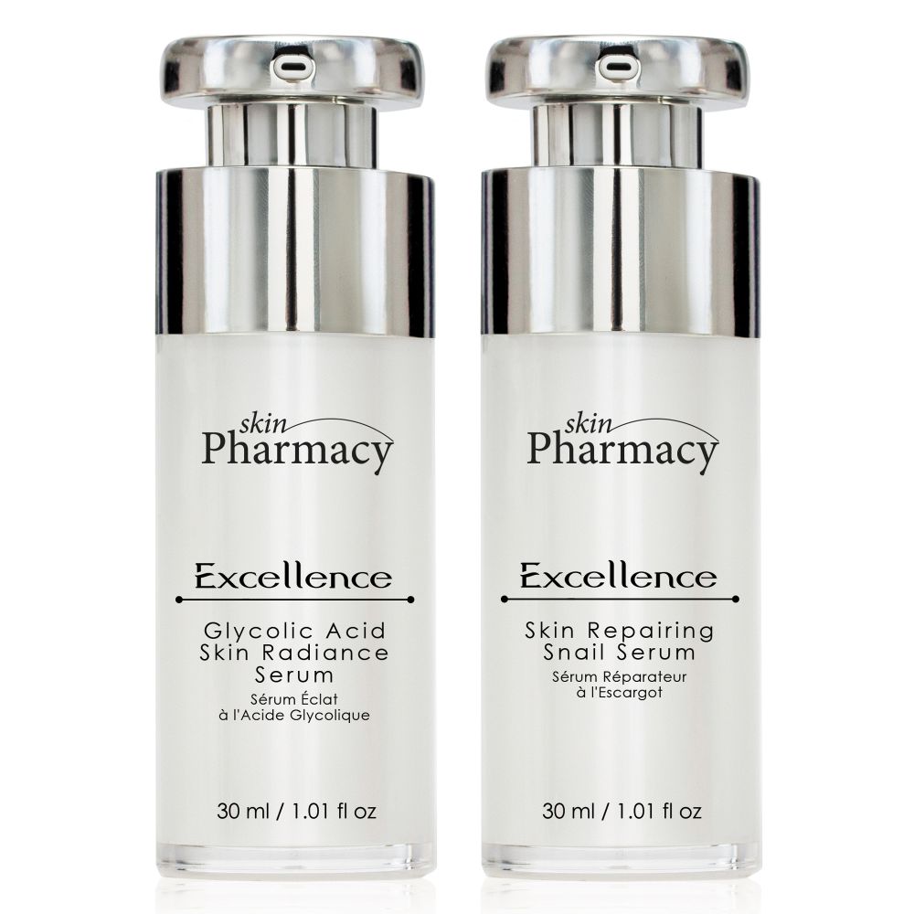 Coffret de soins de la peau 'Excellence Glycolic Acid Skin Radiance + Excellence Skin Repa' - 2 Unités