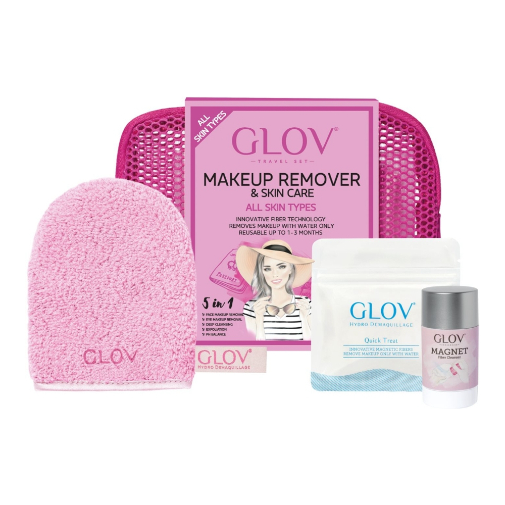 Travel Set | Water-Only Makeup Removing Mitt For All Skin With Fiber Soap