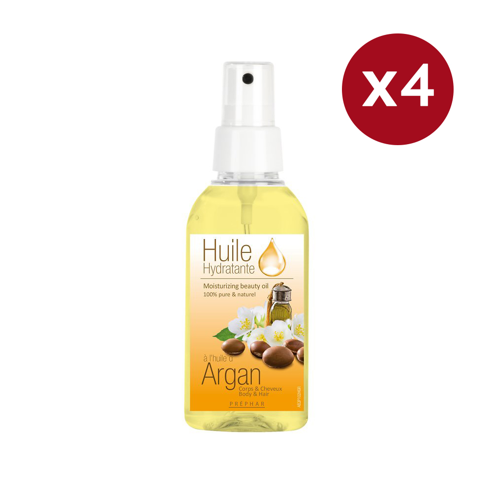 'Argan' Haar- und Körperöl - 100 ml, 4 Pack